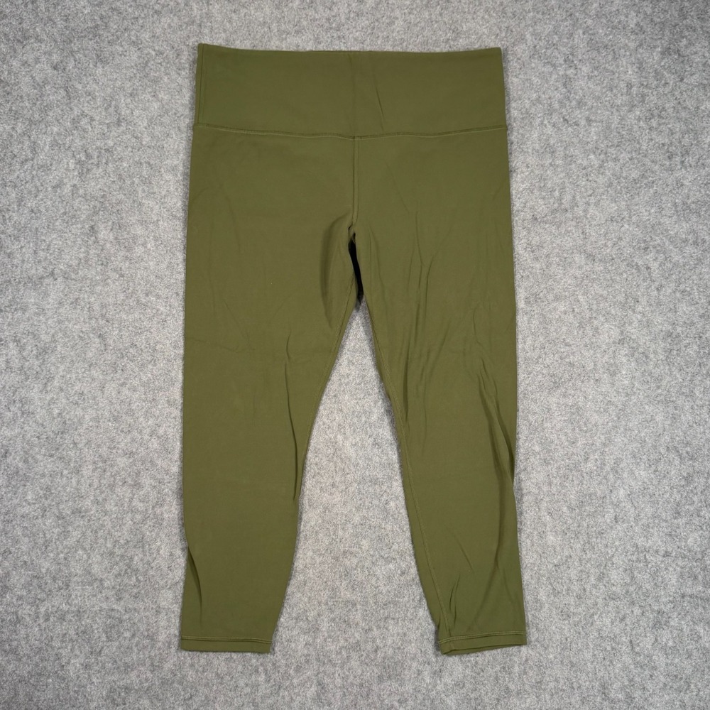 Athleta Olive Green Ultra High Rise Elation 7/8 Ankle‎ Tights Women's Size XL
